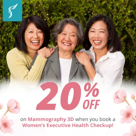 20% OFF on Mammography for Women’s Executive Checkup