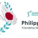Philippine and Japanese flags crossed in unity, with logos of Shinagawa and Newport World Resorts for Friendship Month.