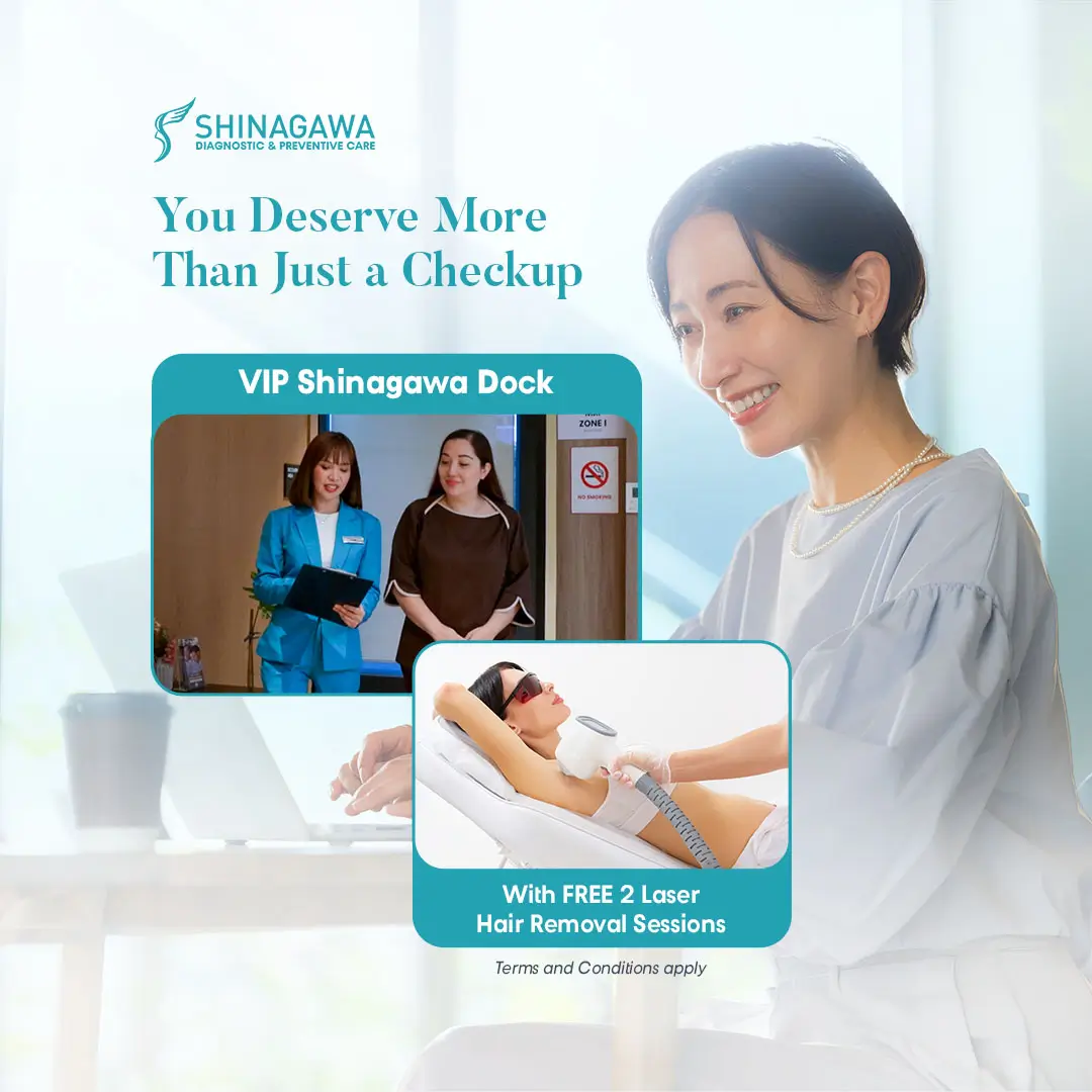 VIP Shinagawa Dock FREE 2 Laser Hair Removal Sessions when you book VIP Shinagawa Dock