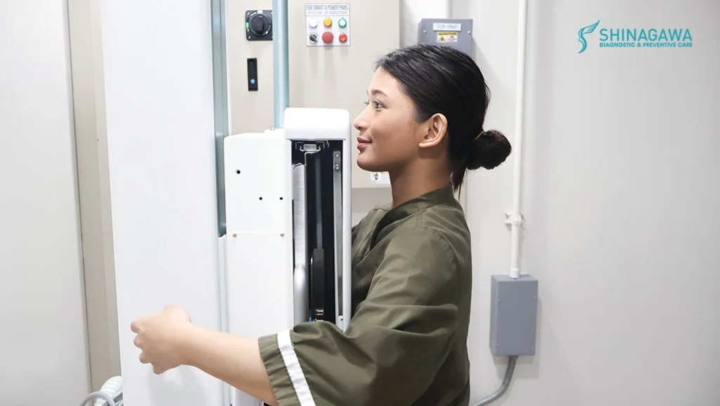 Tyra Crisostomo having her health checkup at Shinagawa Diagnostic