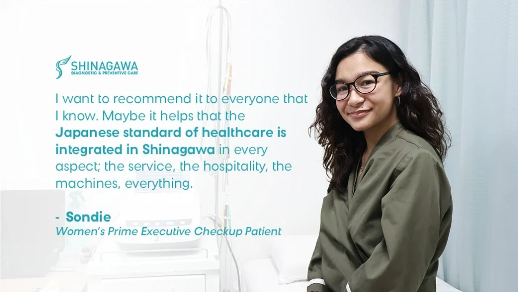 Sondie Russell's thoughts on her health checkup at Shinagawa Diagnostic