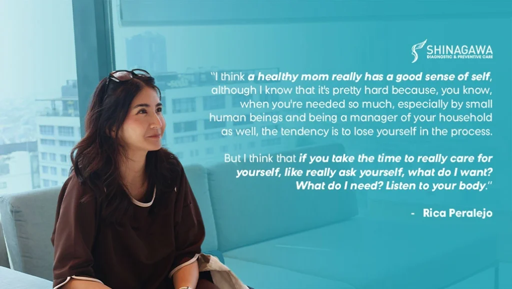 Rica Peralejo shares how important it is to watch over your health, especially as a mother